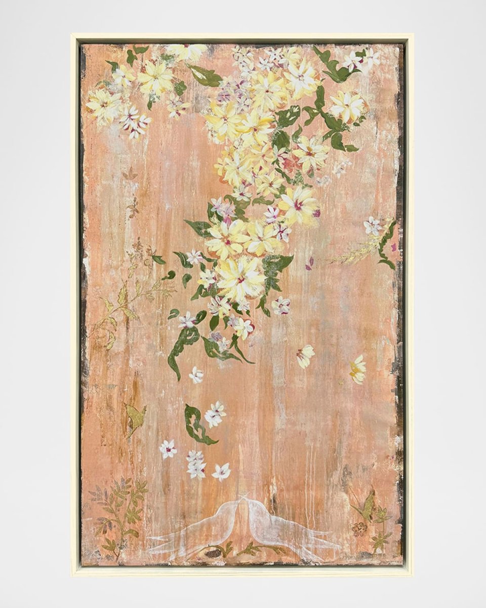 "Love Birds II" Hand-Embellished Giclee by Liz Jardine